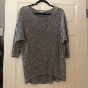 Gray quarter length sweater